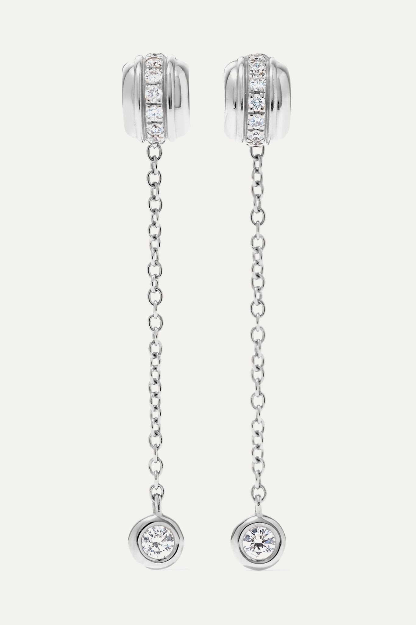 Possession 18-karat white gold diamond earrings - 1