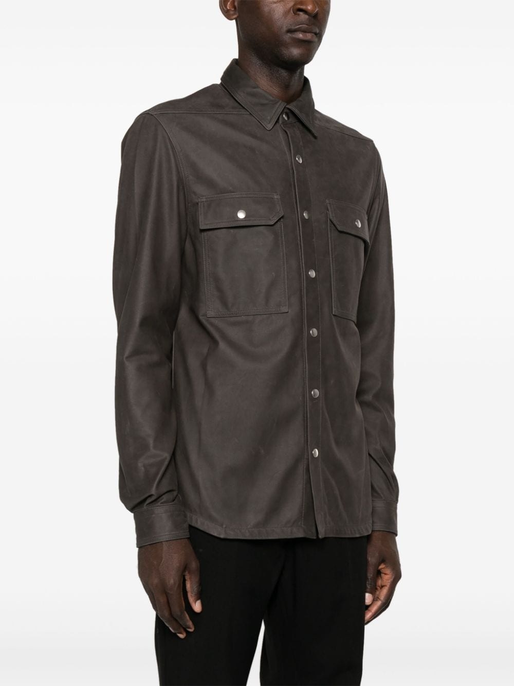 Outershirt leather shirt jacket - 3