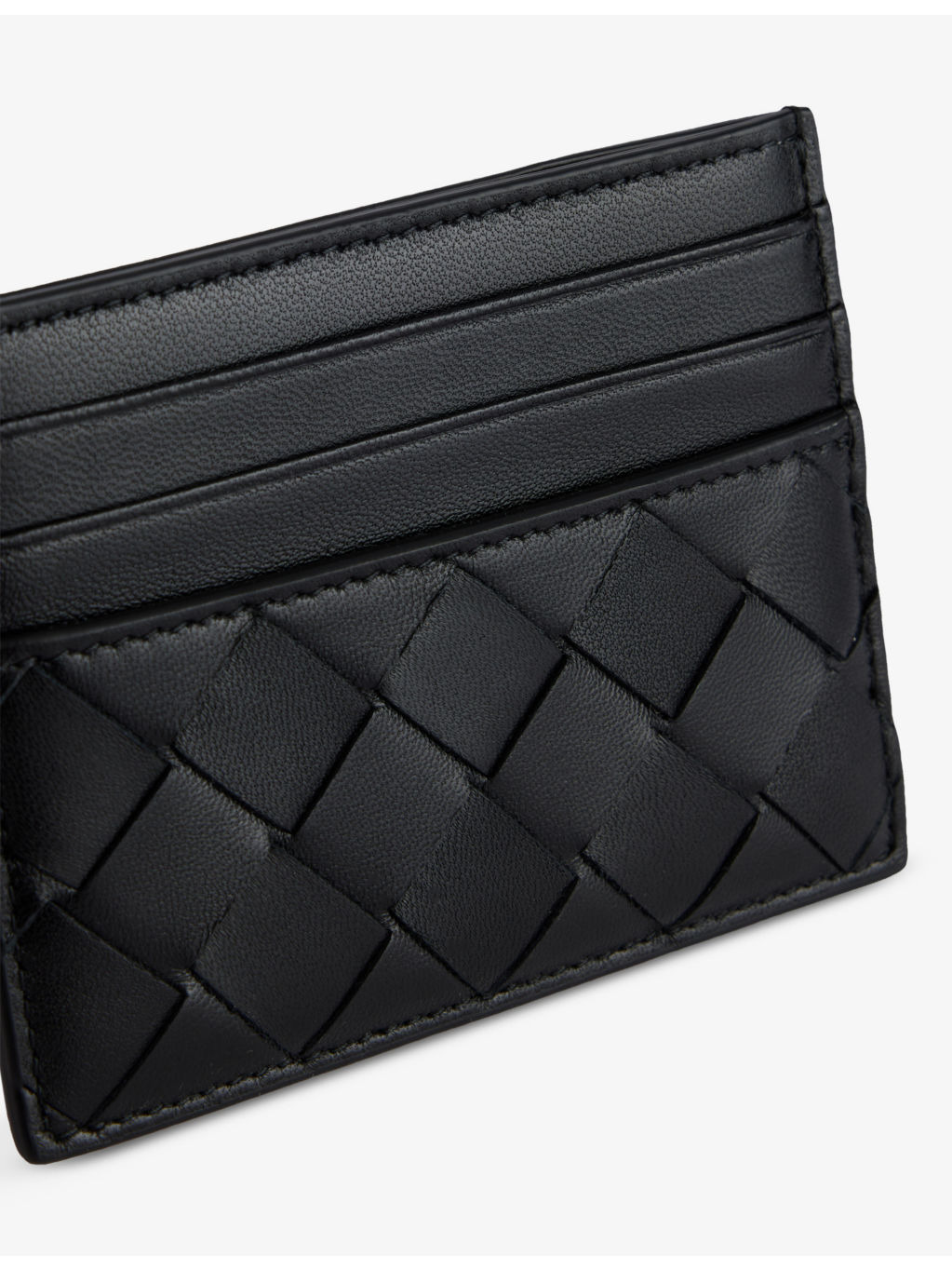 Intrecciato leather card holder - 2
