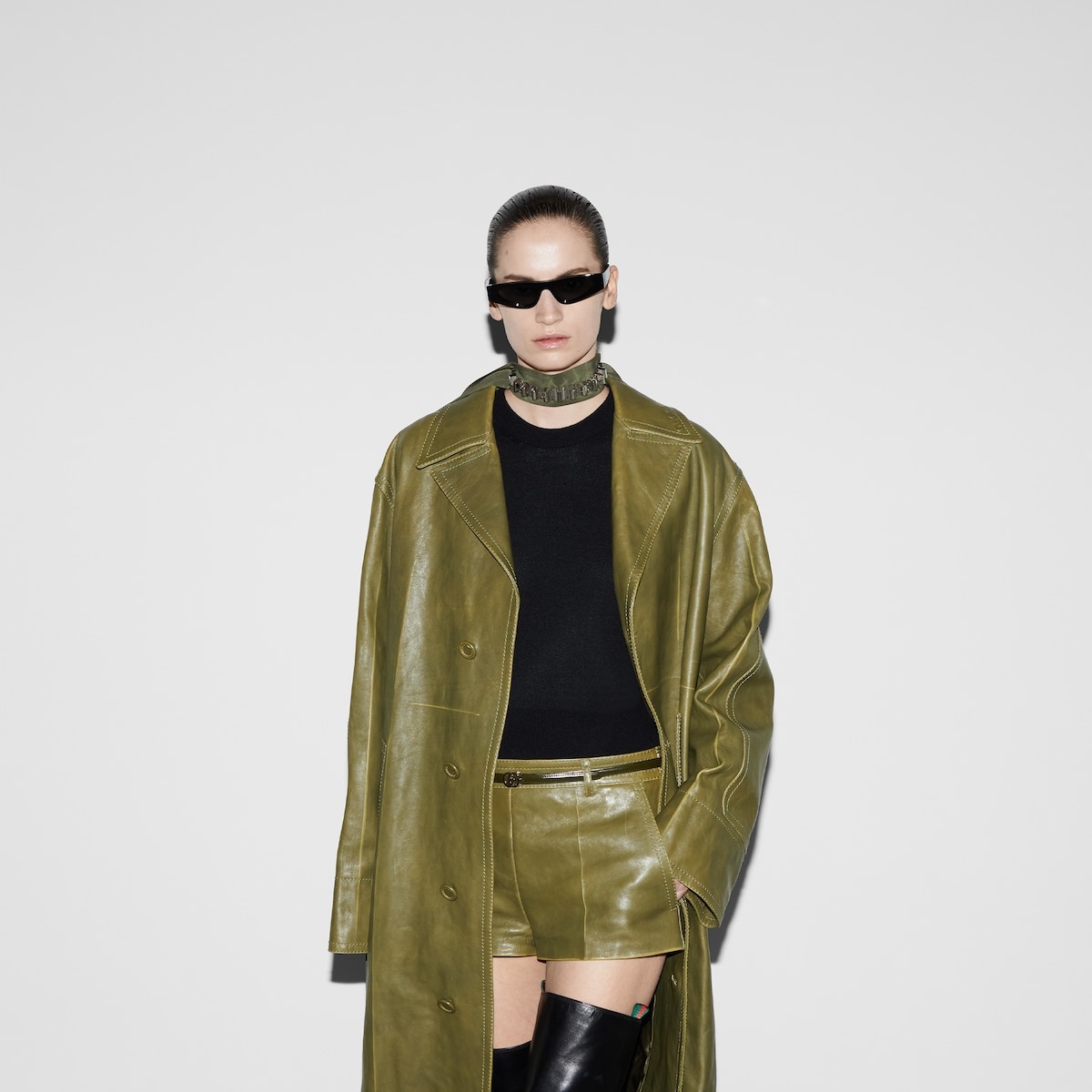 Wool top with Gucci intarsia - 6