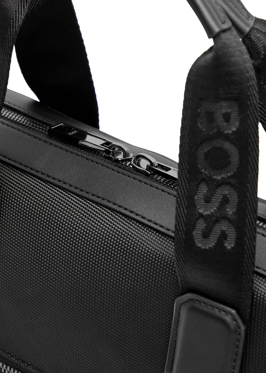 Boss Logo Woven Shell Briefcase - 3