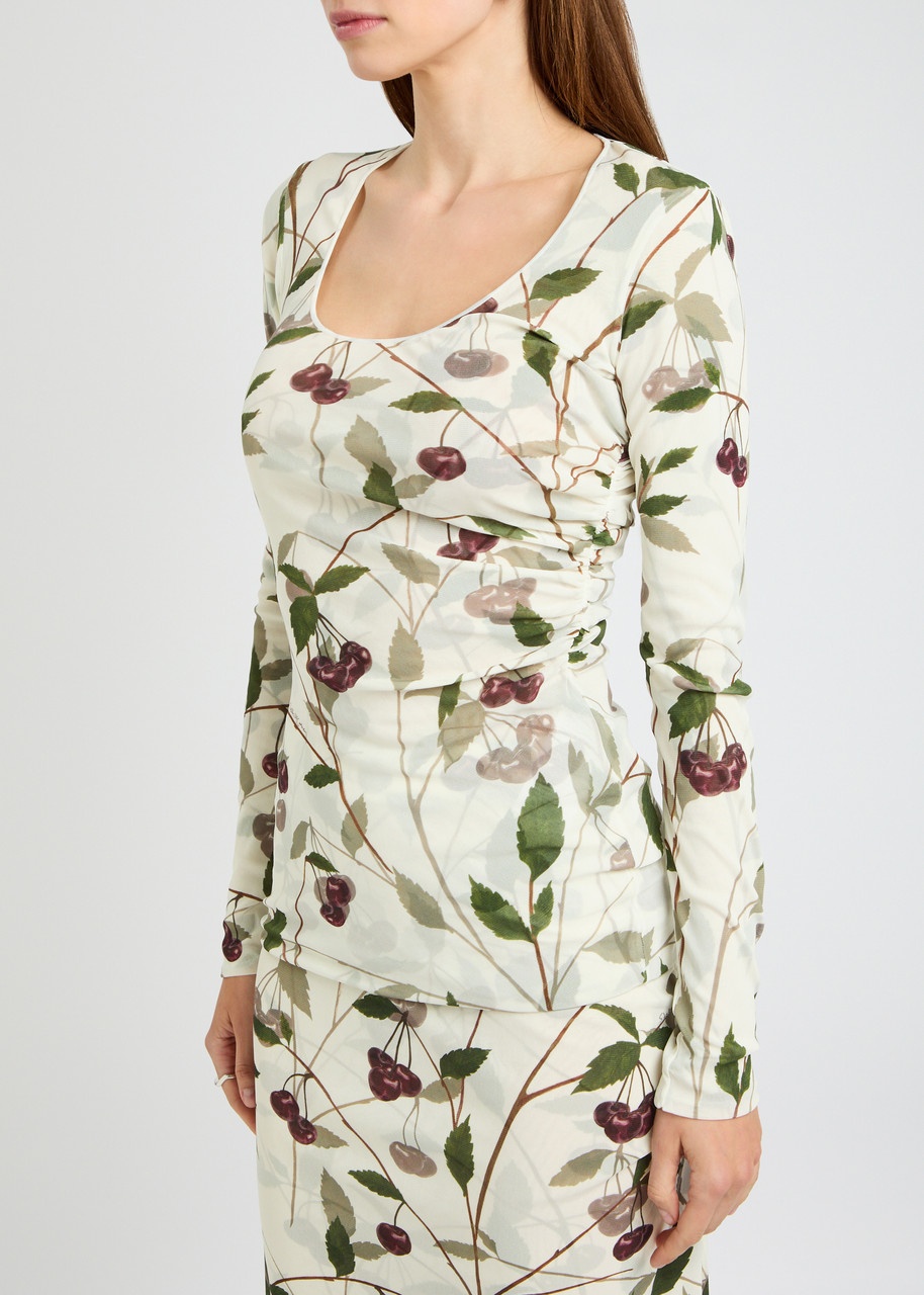 Stella Mccartney Cherry Print Mesh top - 2