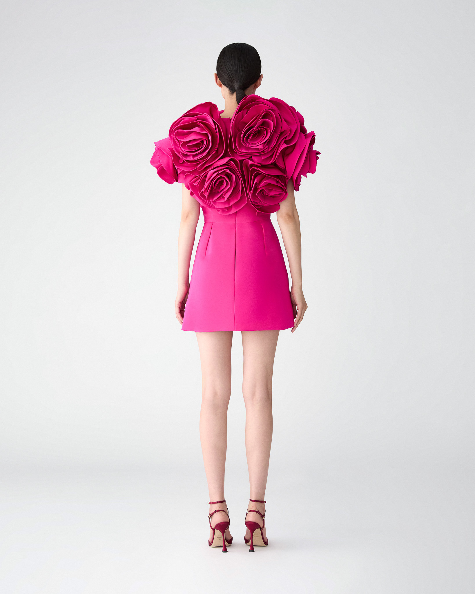 Draped Flower Mini Dress - 3