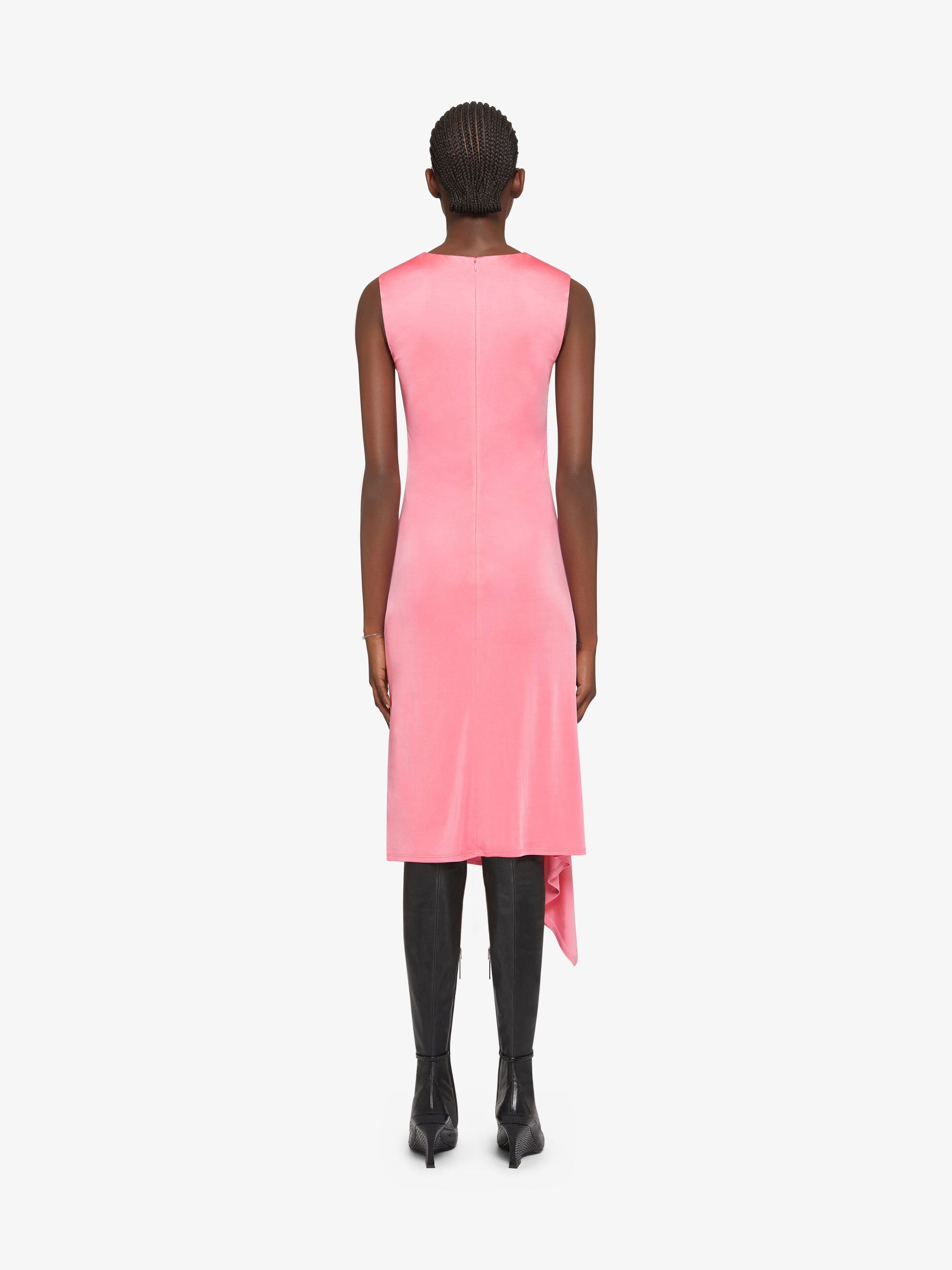 ASYMMETRICAL DRAPED DRESS IN JERSEY - 4