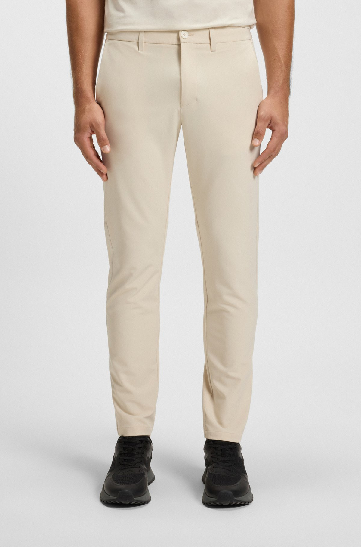SLIM-FIT PANTS IN WATER-REPELLENT STRETCH FABRIC - 2