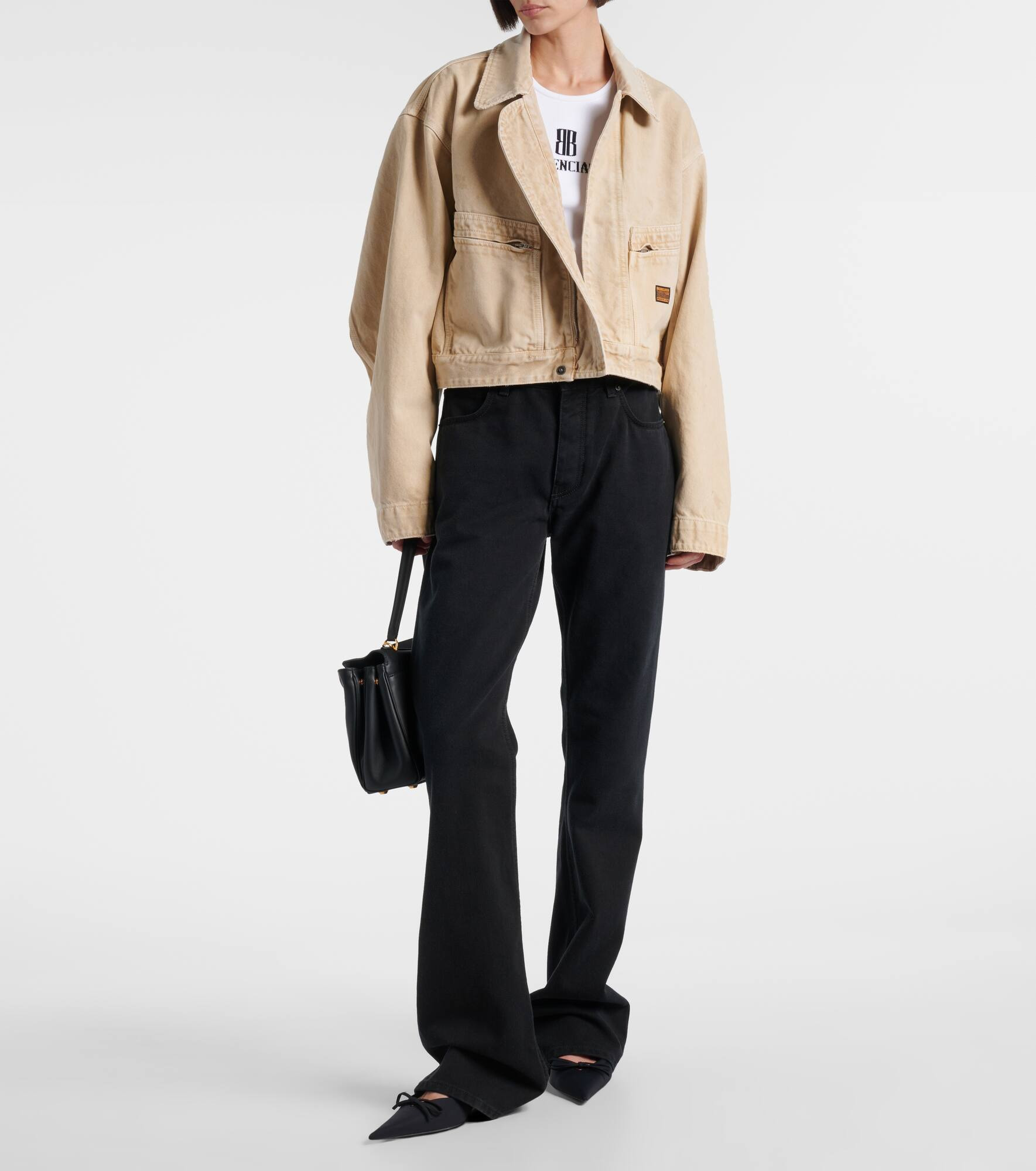 Cropped cotton jacket - 2