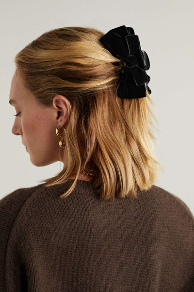 Jennifer Behr Matilda velvet and acetate hair clip outlook