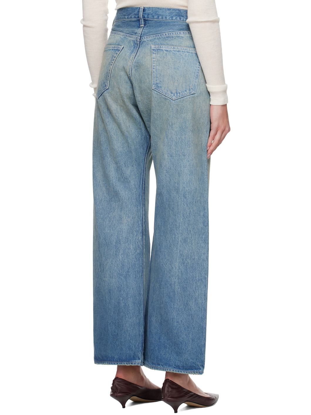 Blue Selvedge Faded Heavy Jeans - 3