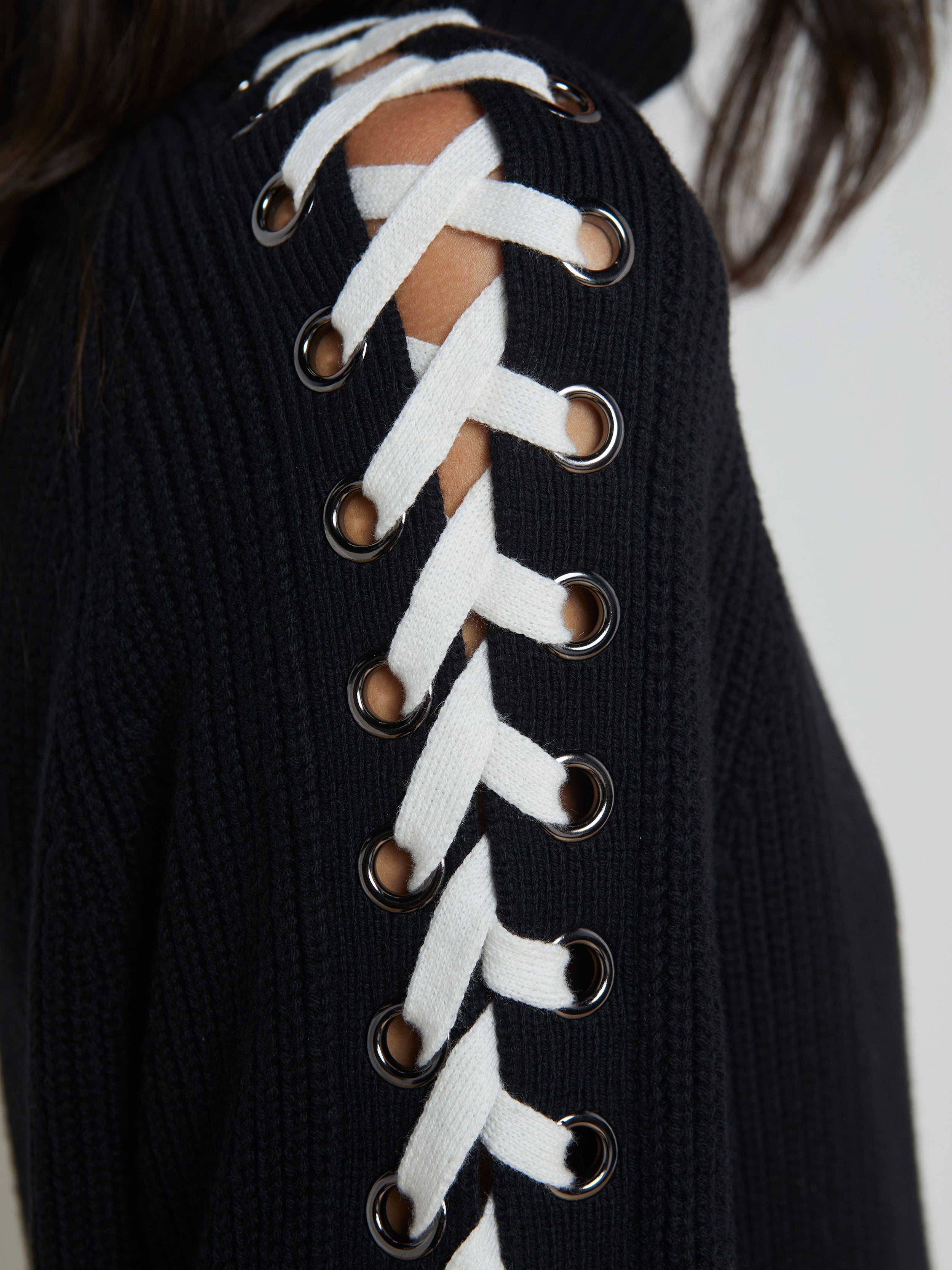 Nola Lace-Up Turtleneck - 3