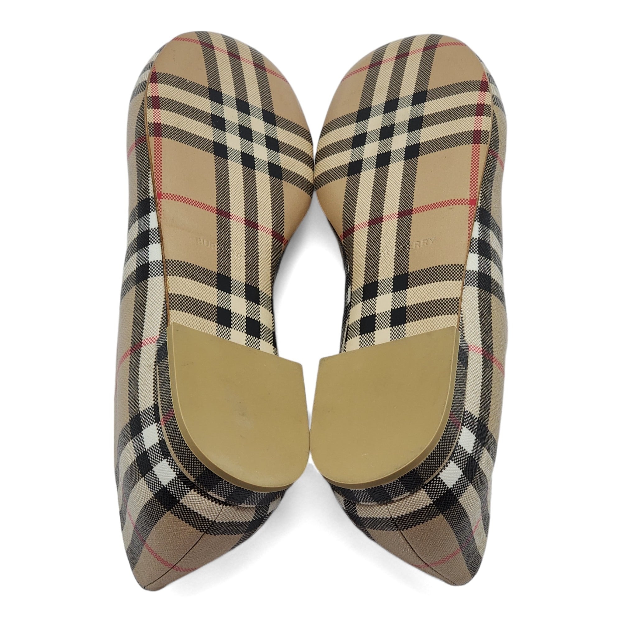 Burberry Women's Joy Vintage Check Flats in Beige - 6