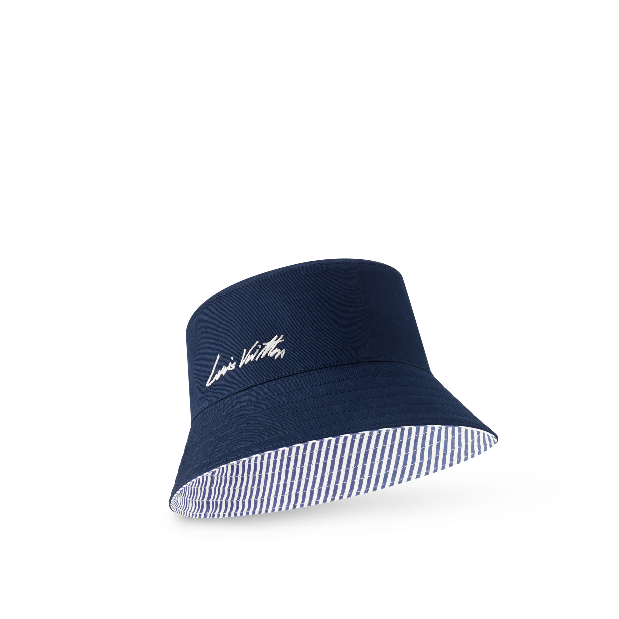 LV League Striped Bucket Hat - 5