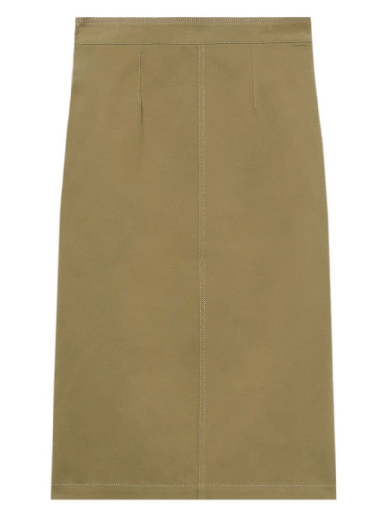 tie-fastening cotton midi skirt 6