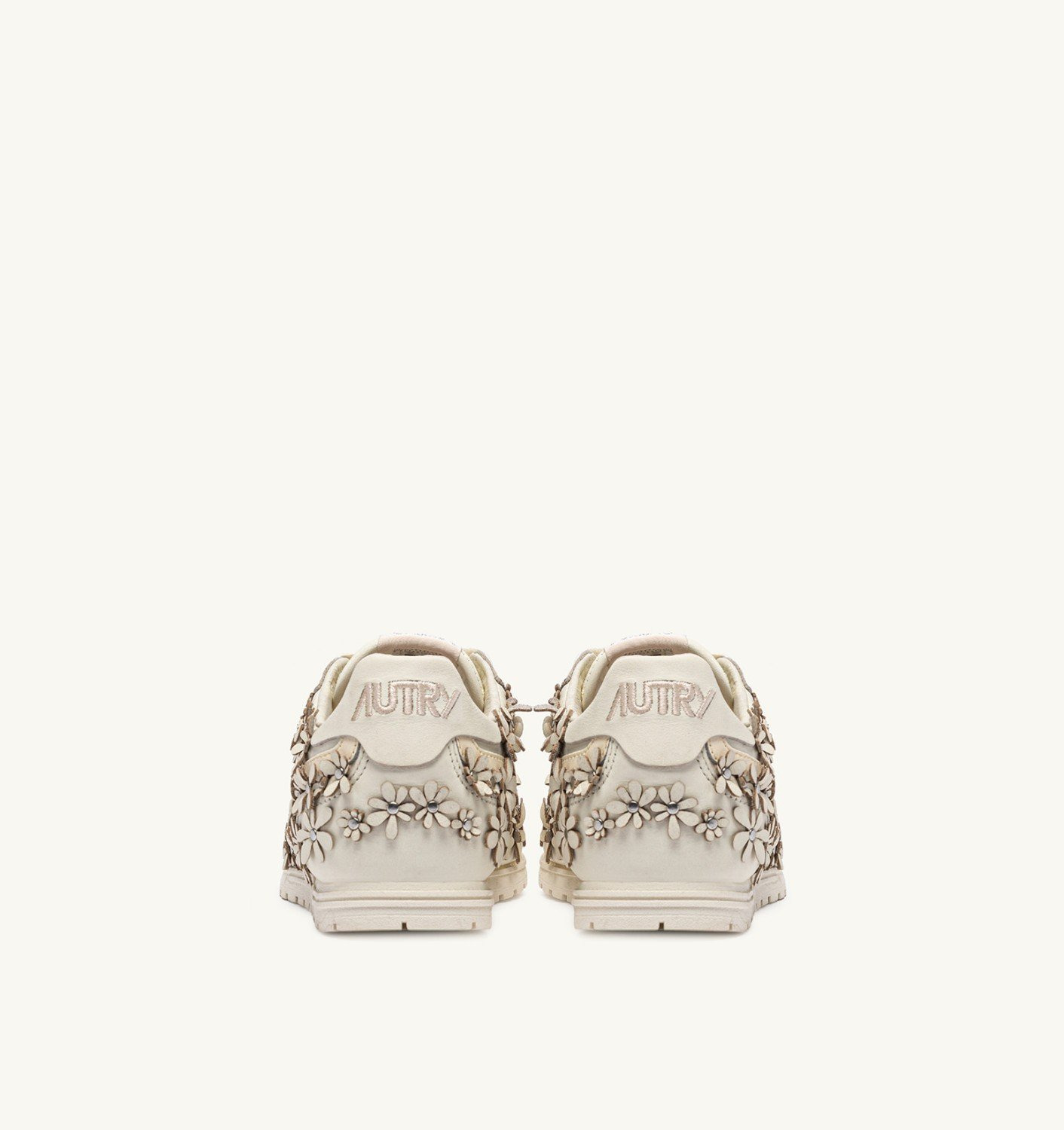 WINDSPIN FLOWERS SNEAKERS IN MARSHMALLOW LEATHER - 3