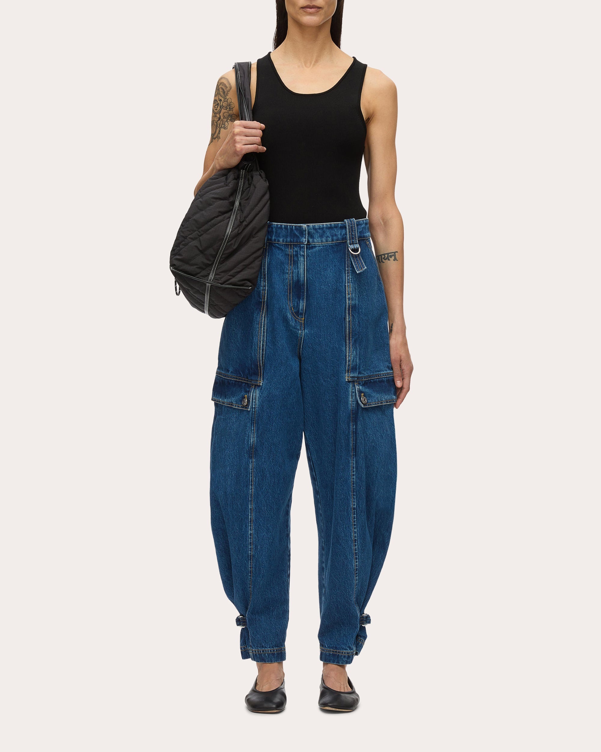 Tapered Cargo Jeans - 6