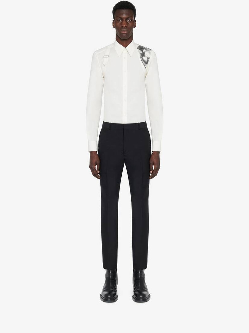 Alexander McQueen Men's Orchid Harness Shirt in Putty outlook