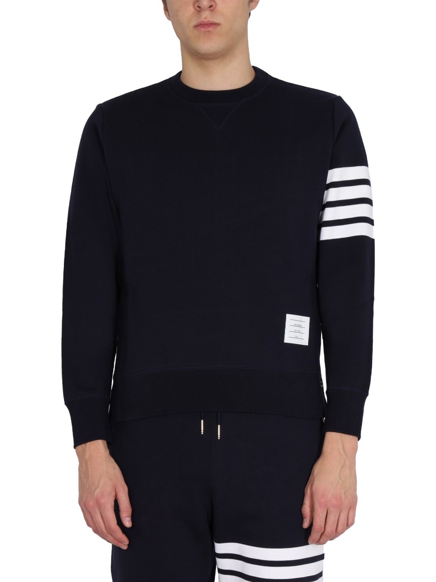 FELPA IN COTONE CON INTARSIO 4BAR STRIPE - 1