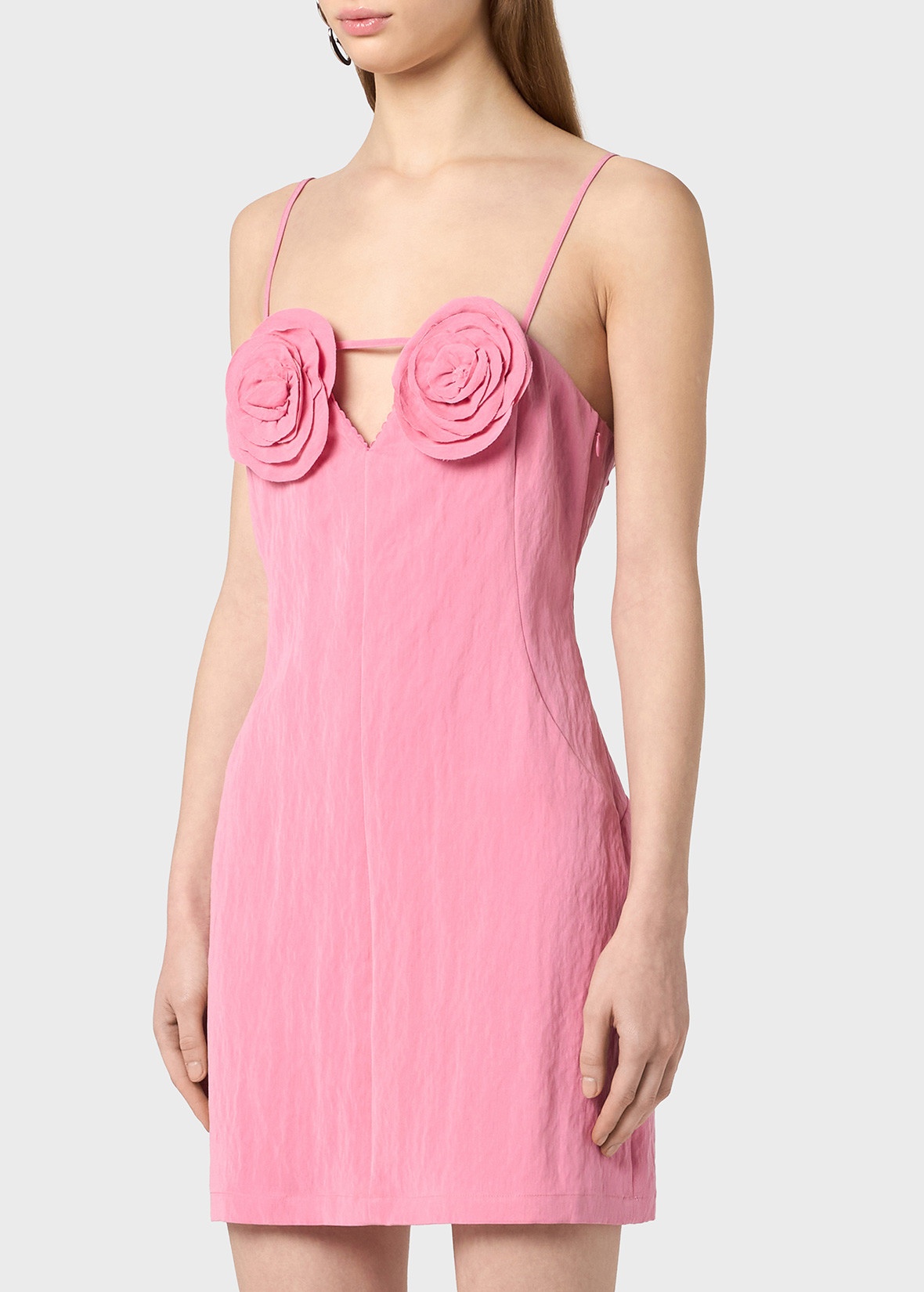 MINI DRESS WITH ROSE DETAILS - 5