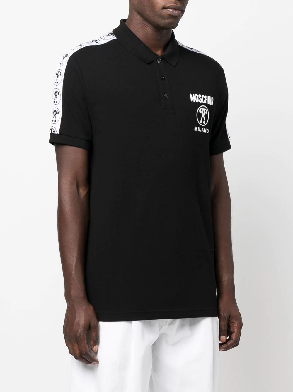 smiley-trim polo shirt - 3