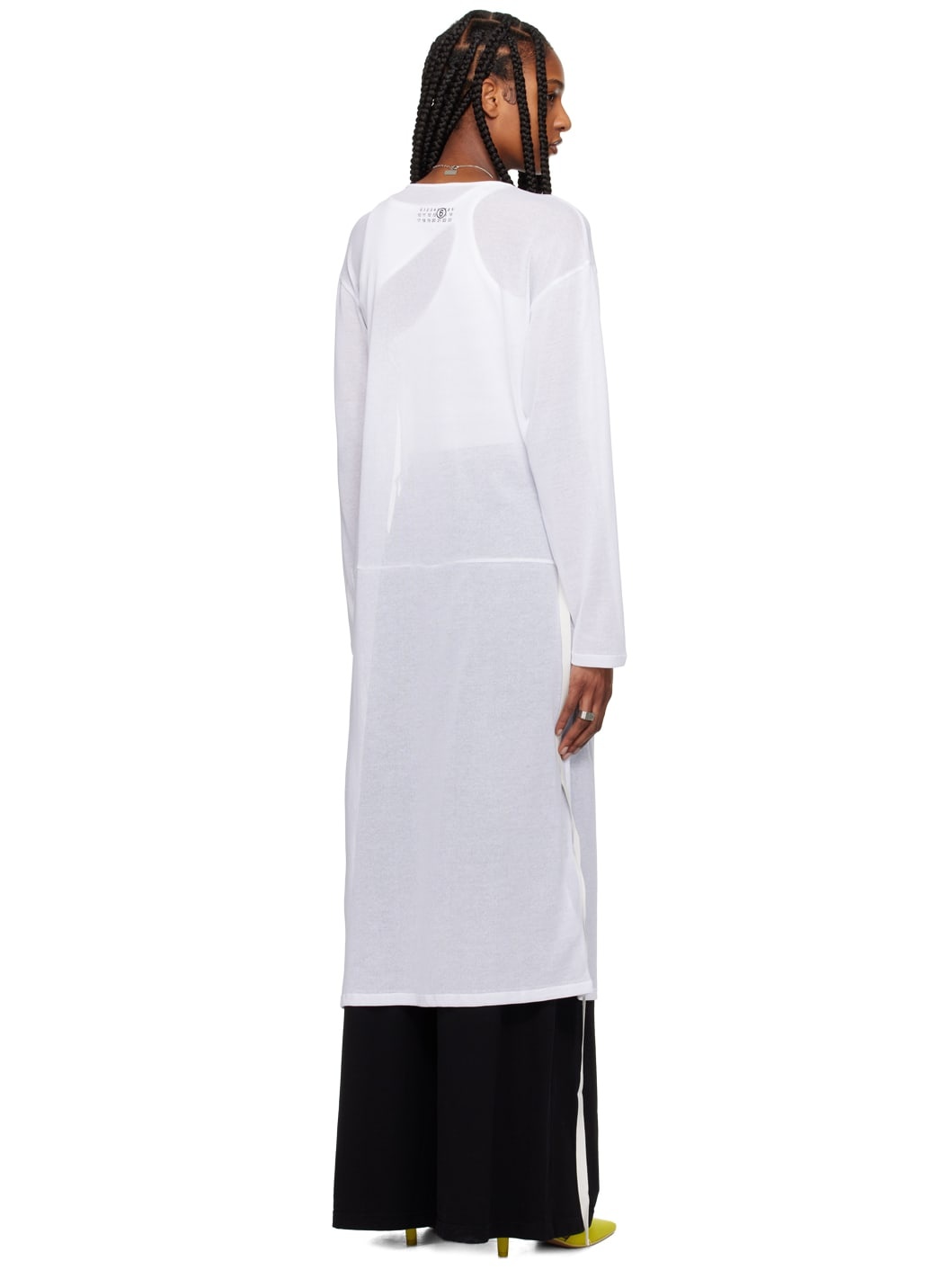 White Printed Midi Dress - 3