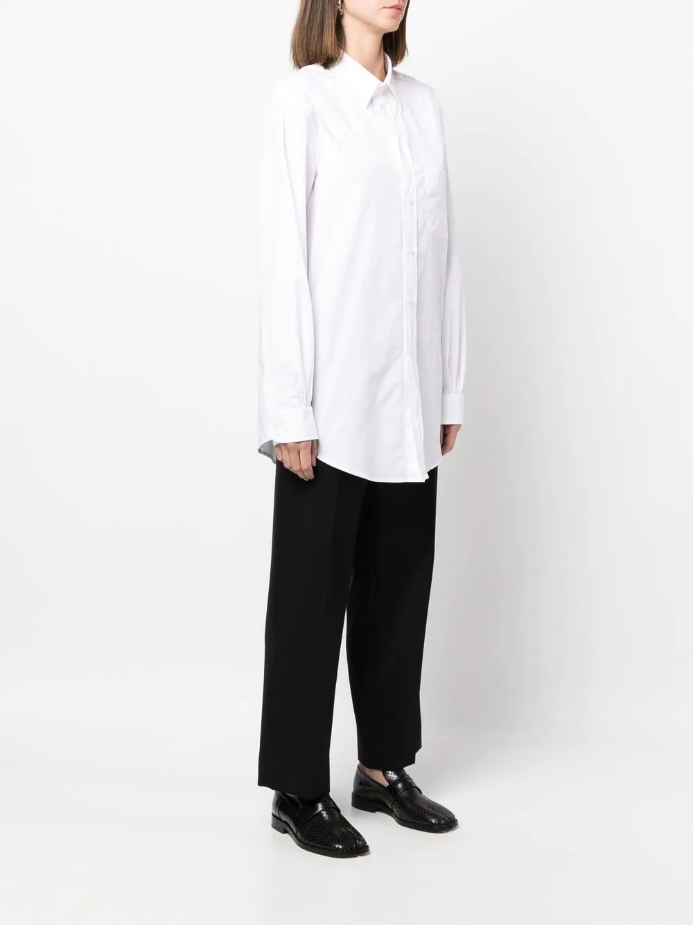 long cotton poplin shirt - 3