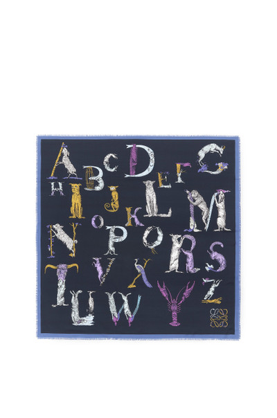 Loewe Alphabet scarf in silk outlook