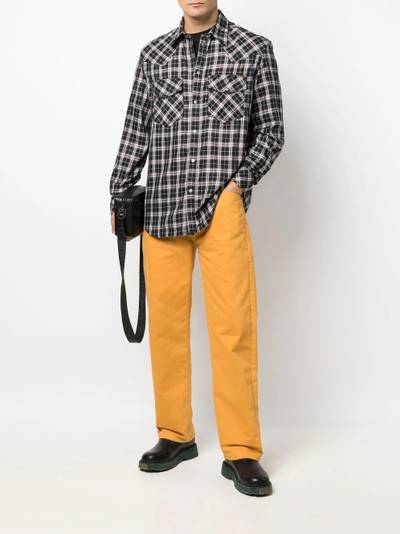 Diesel check-print cotton-blend shirt outlook