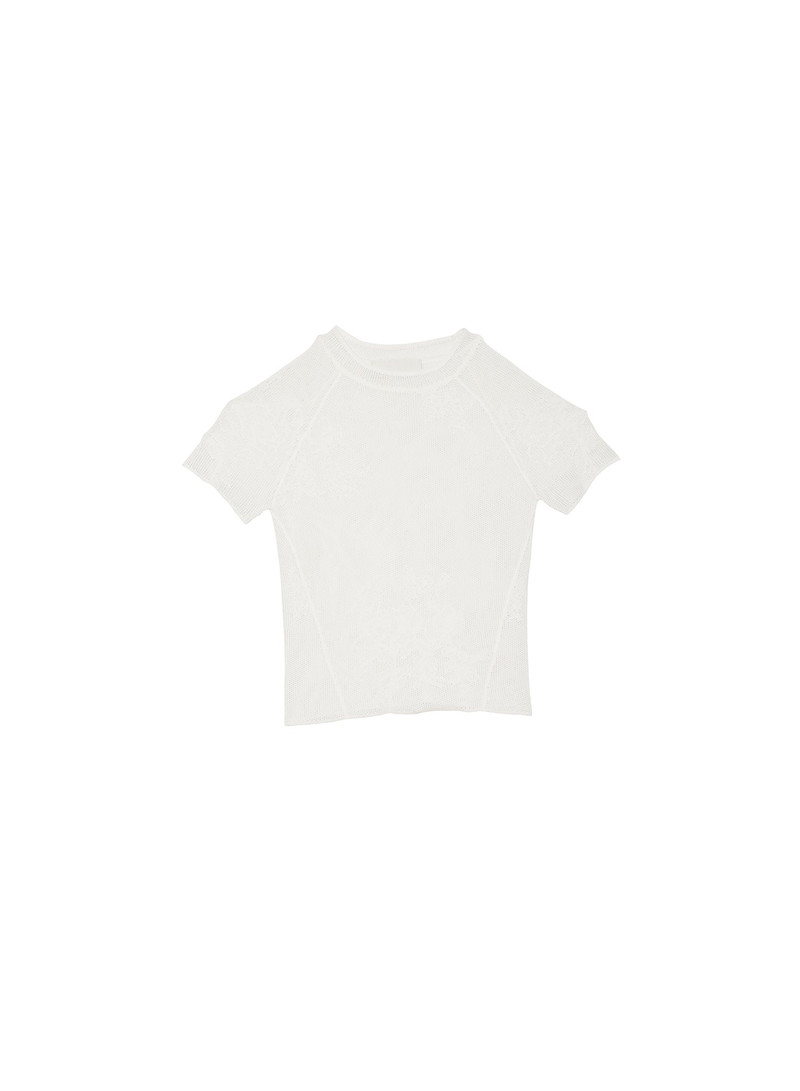 Lace Pointelle Tee 1