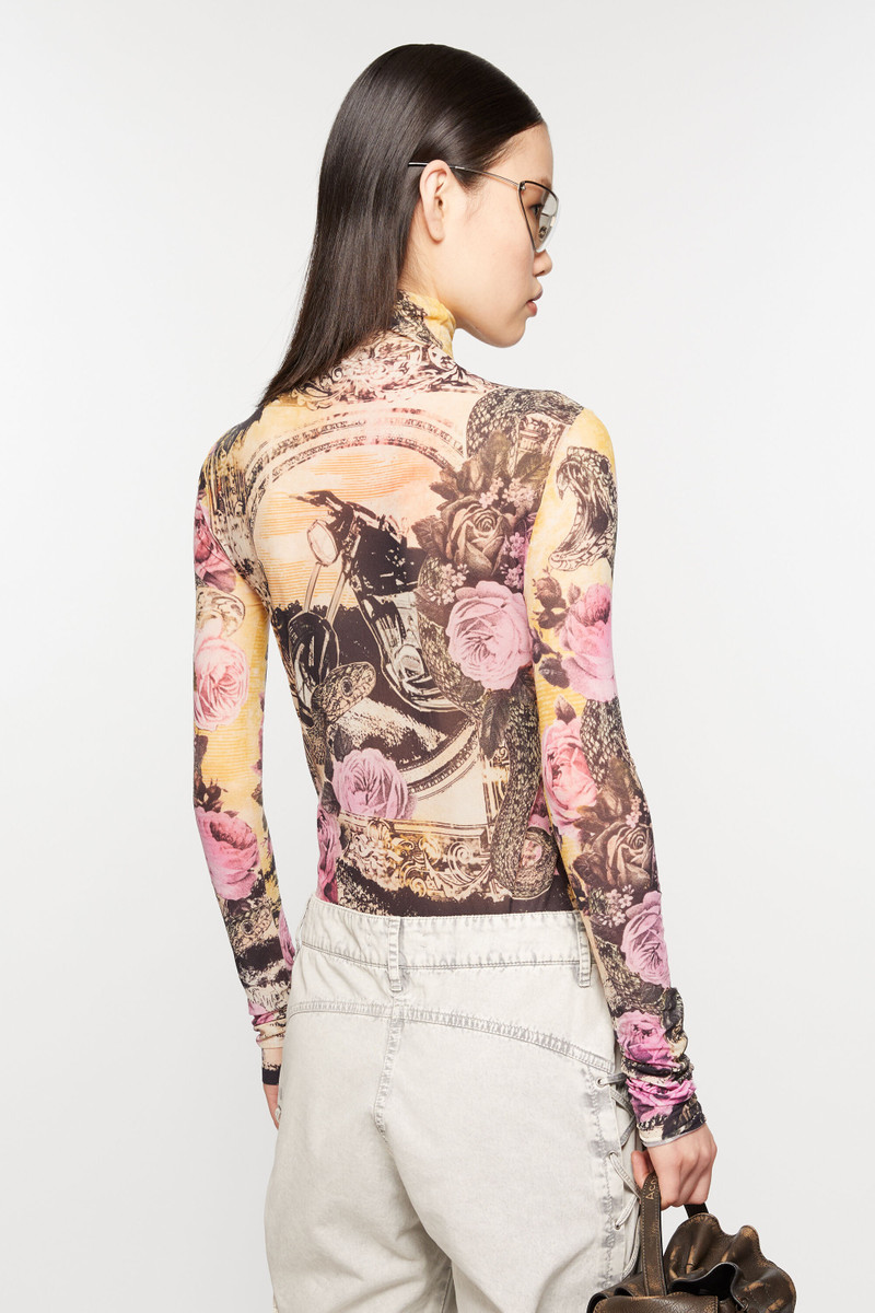 Printed seamless t-shirt - Pink multicolor 3