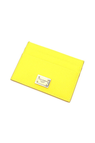 Dolce & Gabbana LEATHER CARD HOLDER WITH LOGO PLAQUE outlook