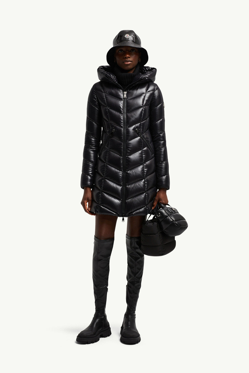 Moncler Marus Hooded Geometric-Quilted Long Down Jacket outlook