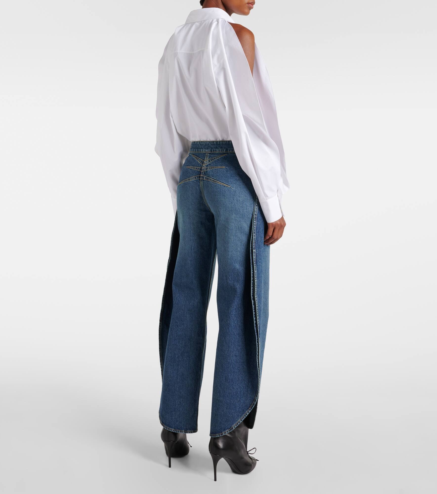 Petal high-rise barrel-leg jeans - 3