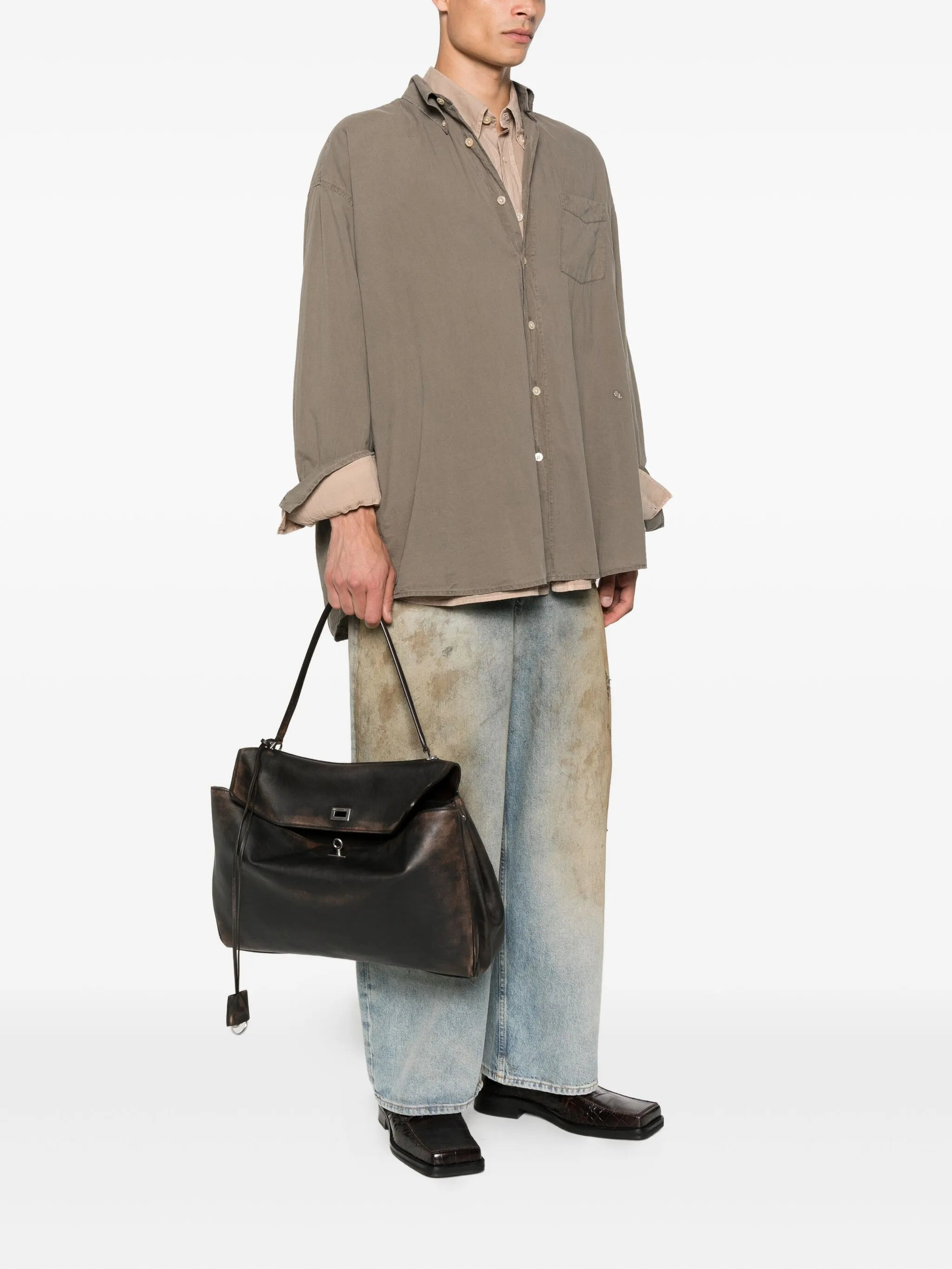 Balenciaga Rodeo Flap-closure Leather Shoulder Bag - 3