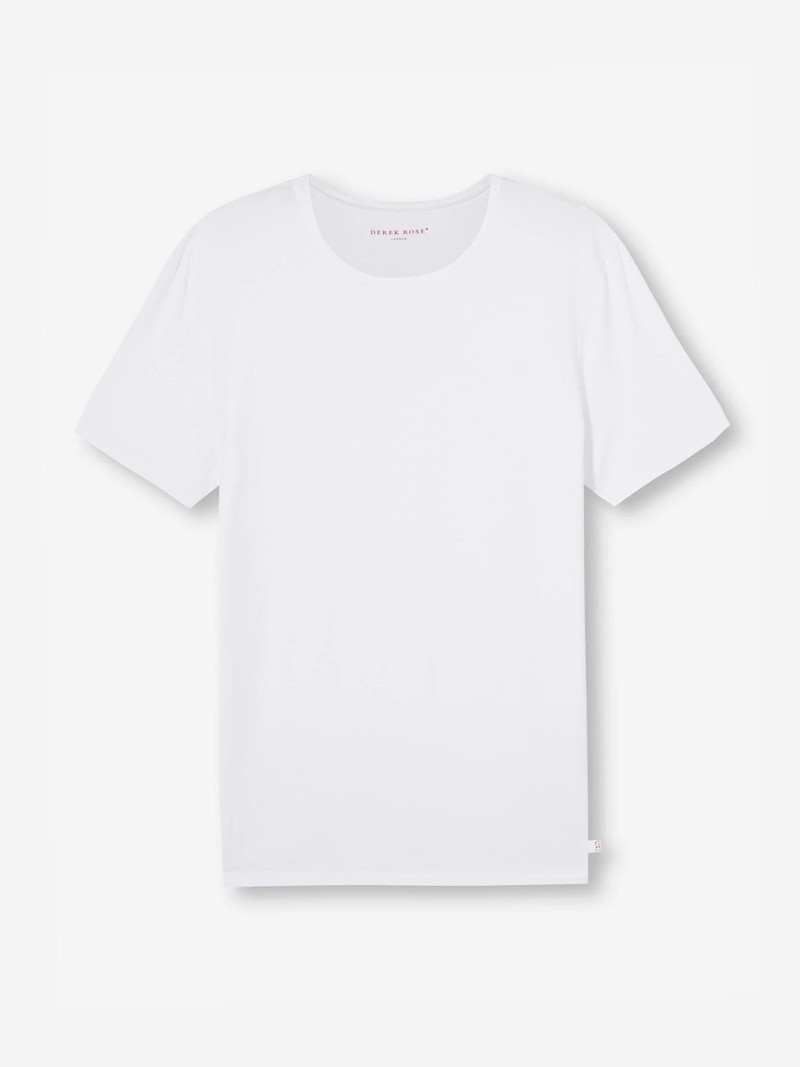 Derek Rose Men's Underwear T-Shirt Alex Micro Modal Stretch White outlook