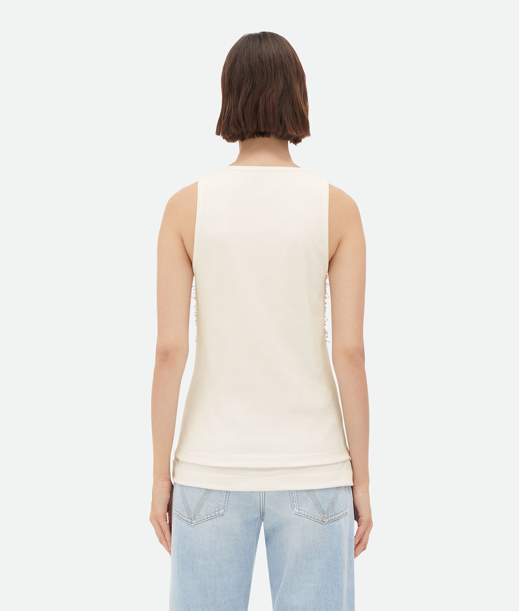 Crystal Embroidered Jersey Tank Top - 3