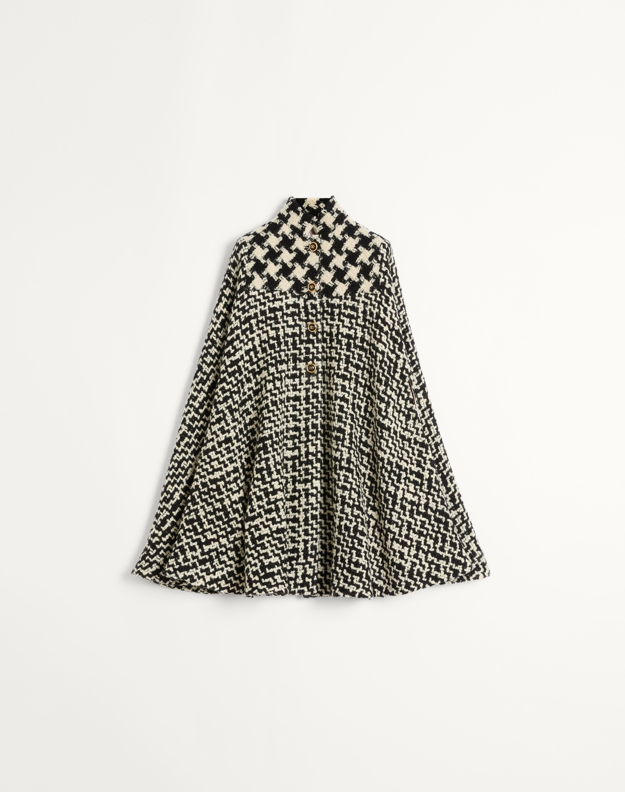 GEOMETRIC TWEED CAPE - 1