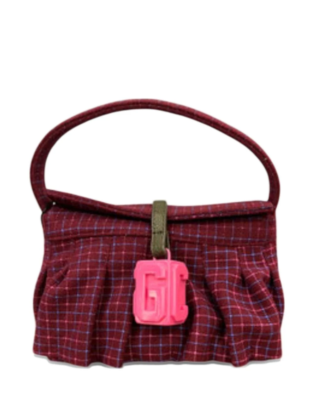 Mini Comma checked shoulder bag - 1