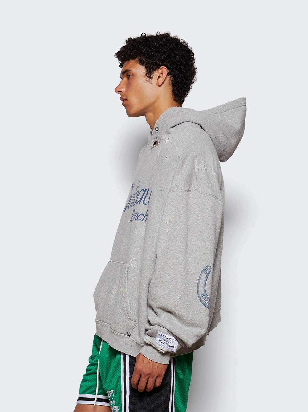 Distressed Chateau Ranch Hoodie Heather Grey - 3