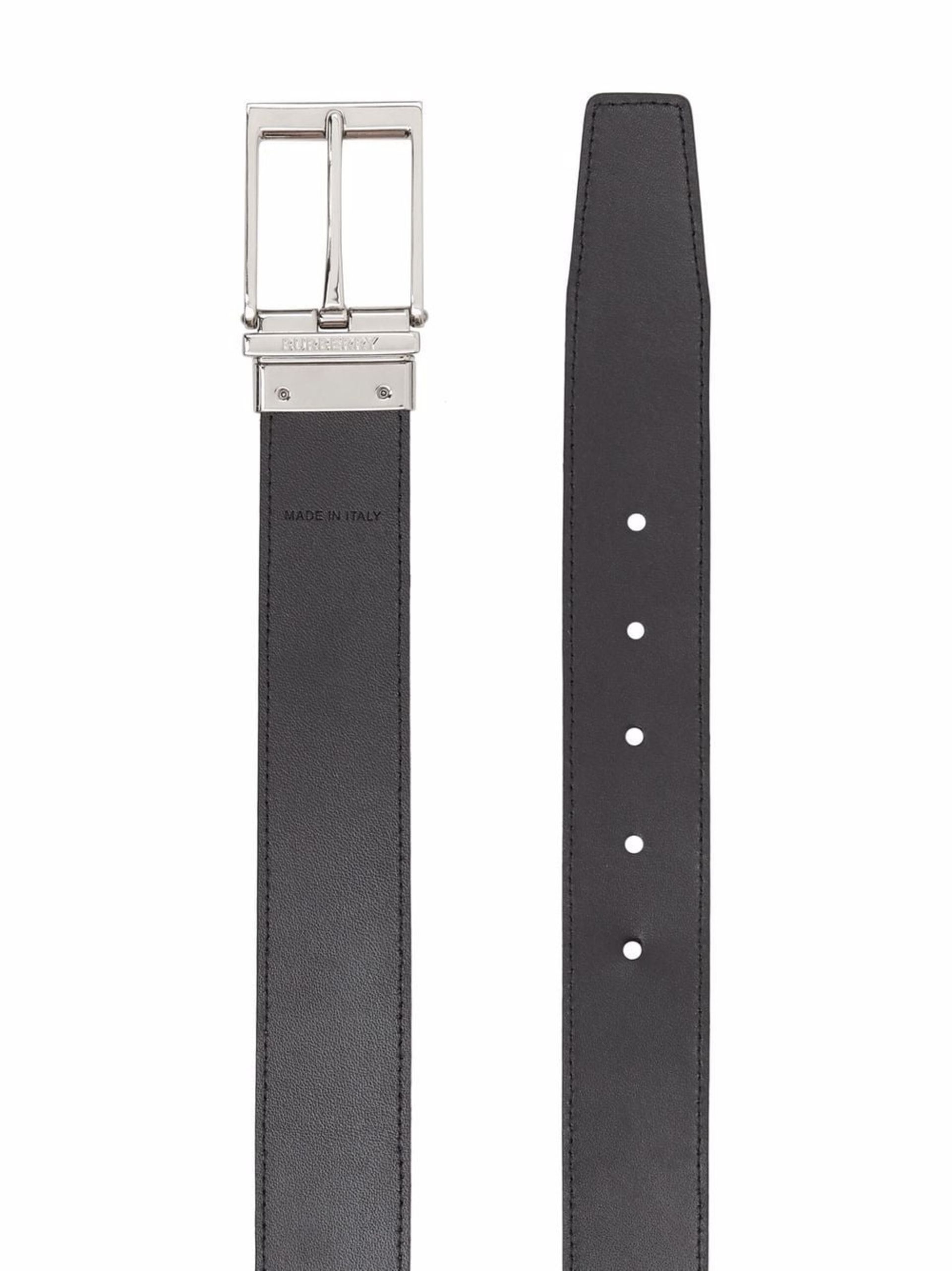 Beige Vintage Check reversible belt - 3