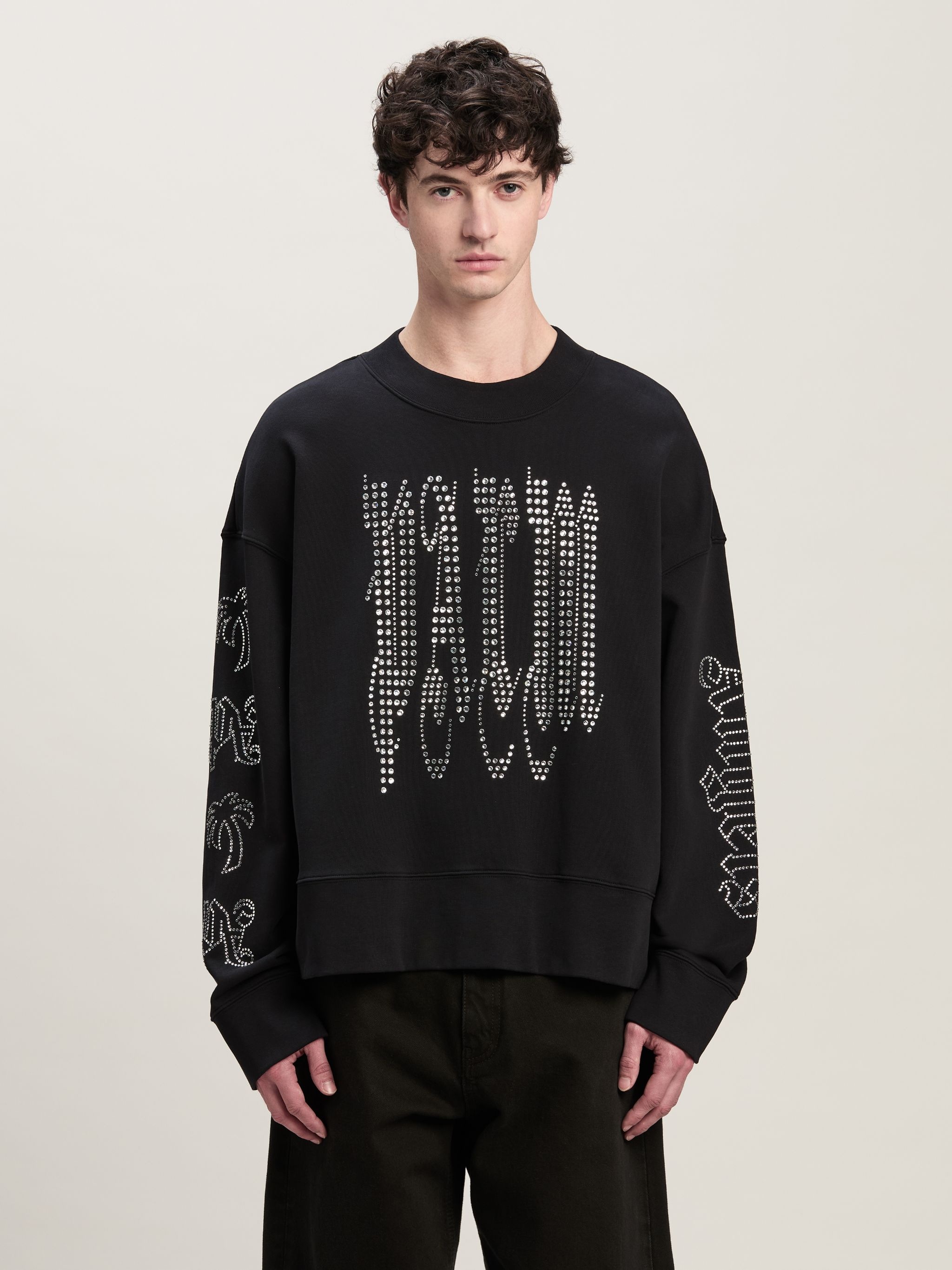 Gothic Logo Studded Crewneck - 3