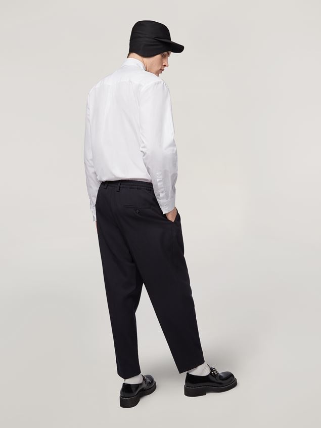 COOL WOOL PANTS WITH PUCKERED WAIST AND SOFT LEG - 3