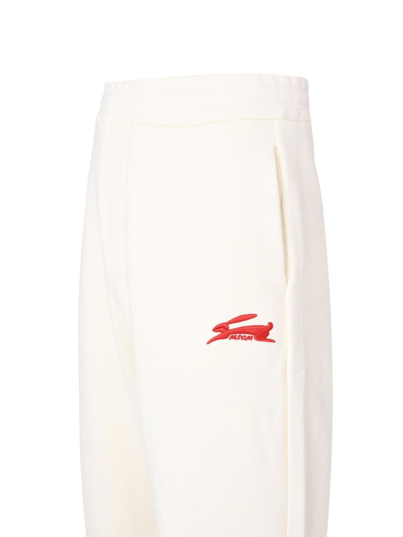 embroidered fleece track pants 4