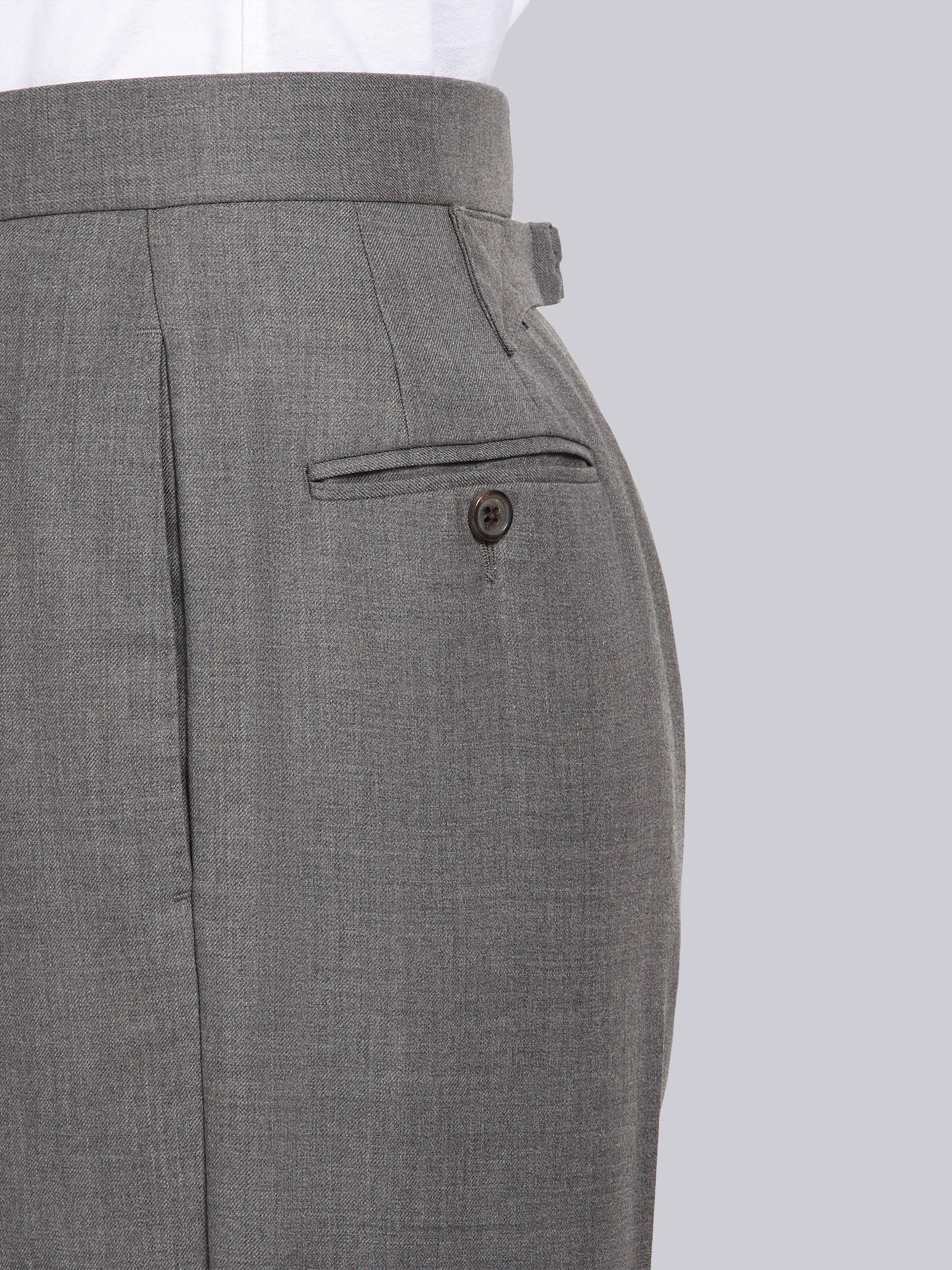 Medium Grey Super 120's Twill Menswear Fit Classic Trouser - 5