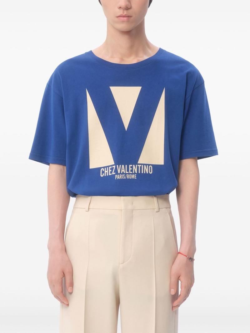 Chez Valentino-print T-shirt 3