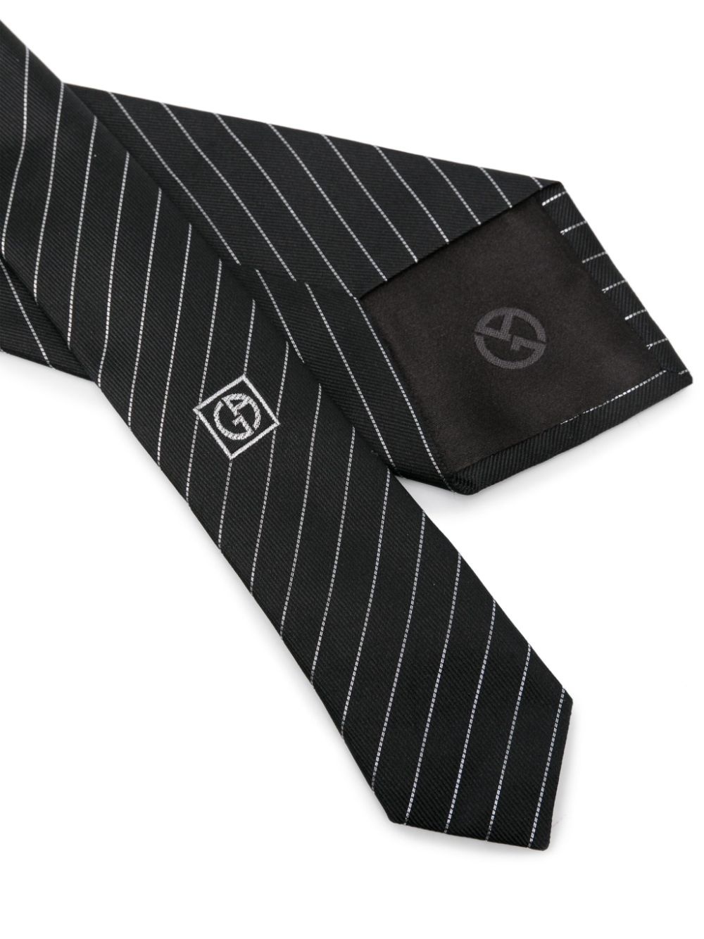 striped silk blend tie - 2