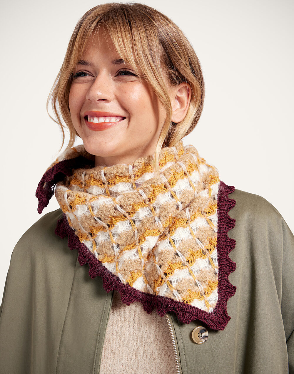 Crochet Triangle Scarf - 2
