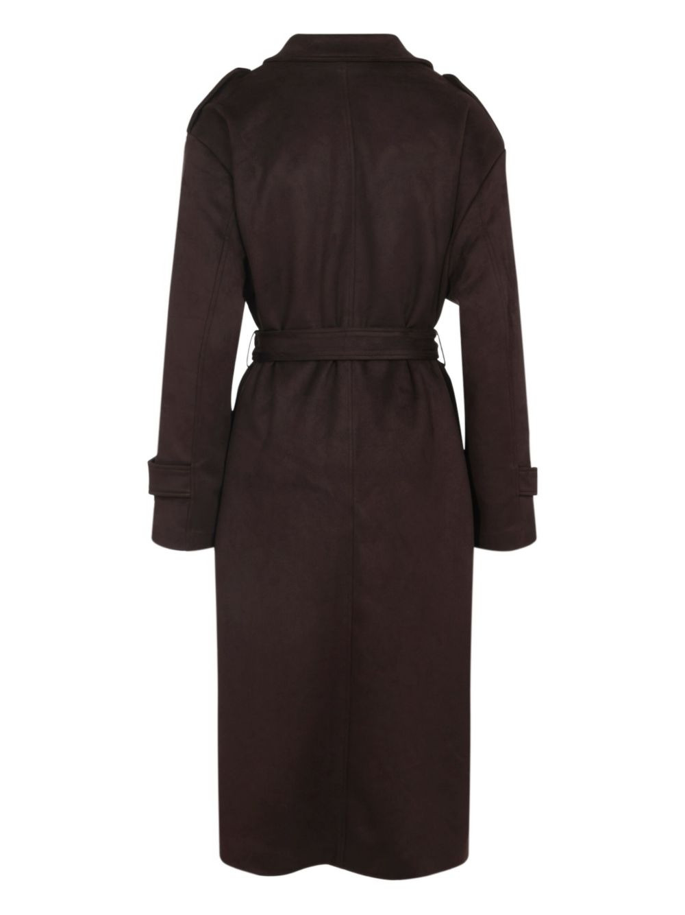 belted double-breasted coat - 2