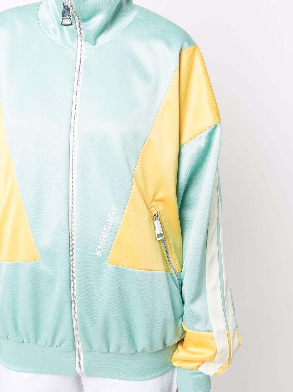 panelled zip-up track jacket - 5