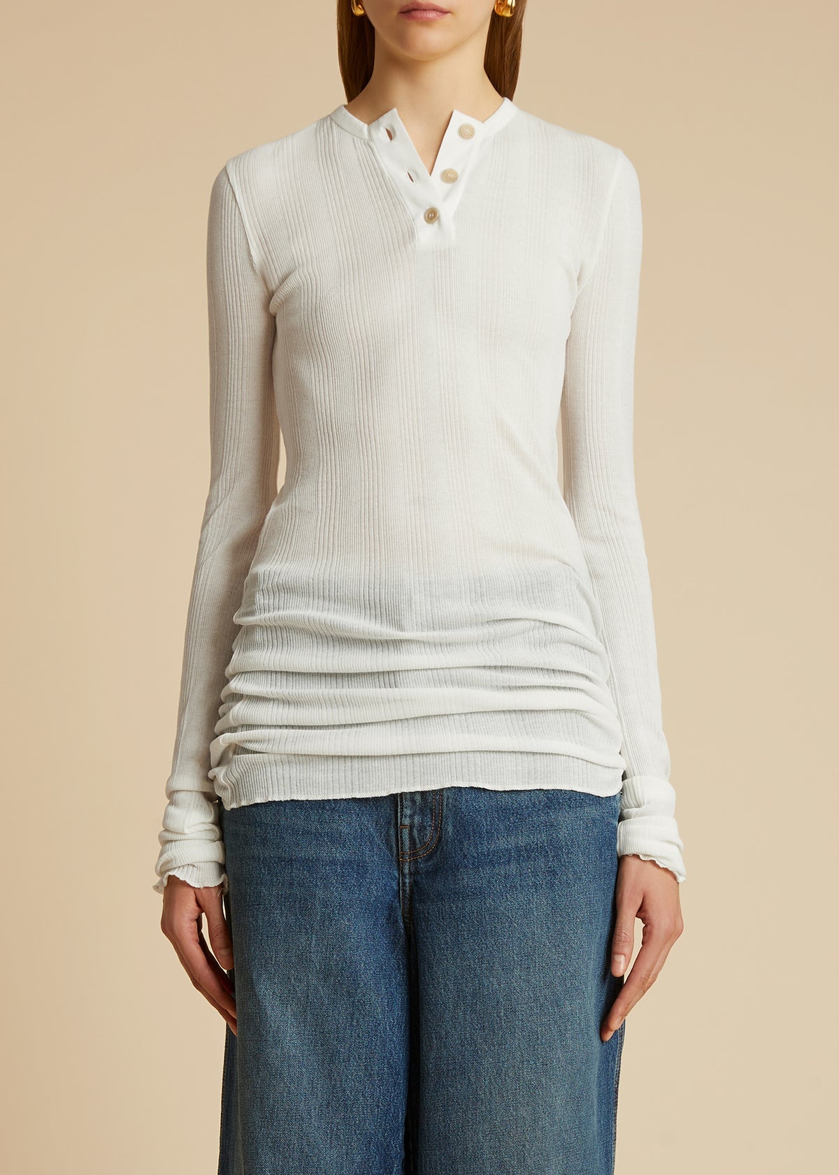 The Byron Top in Cream - 2