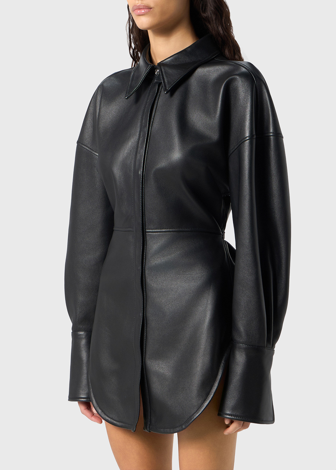 LEATHER SHIRT WITH BELT - 5