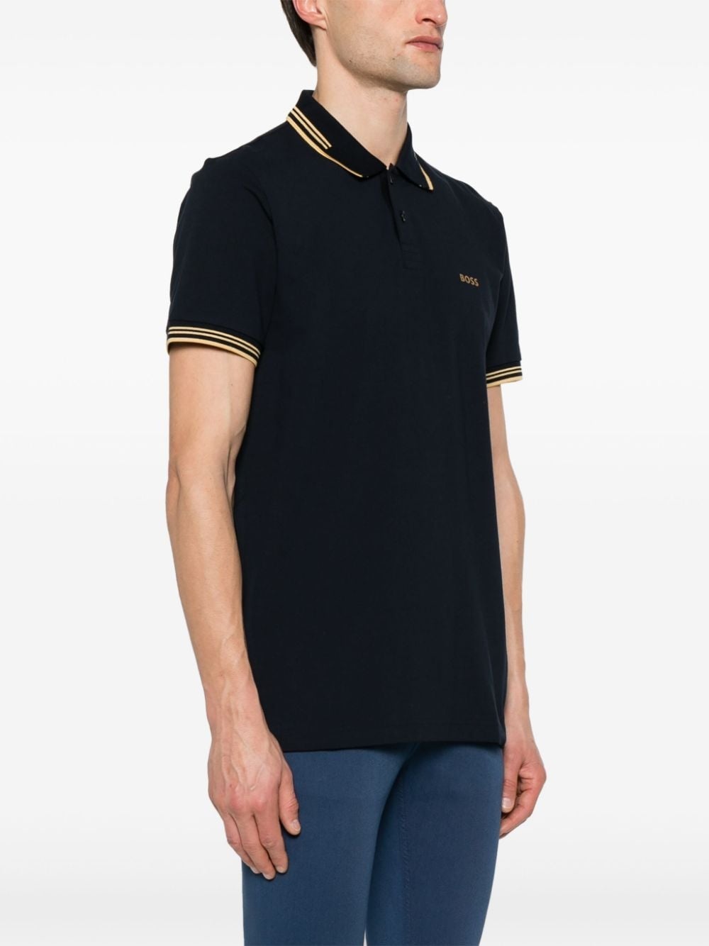 logo-print polo shirt - 3